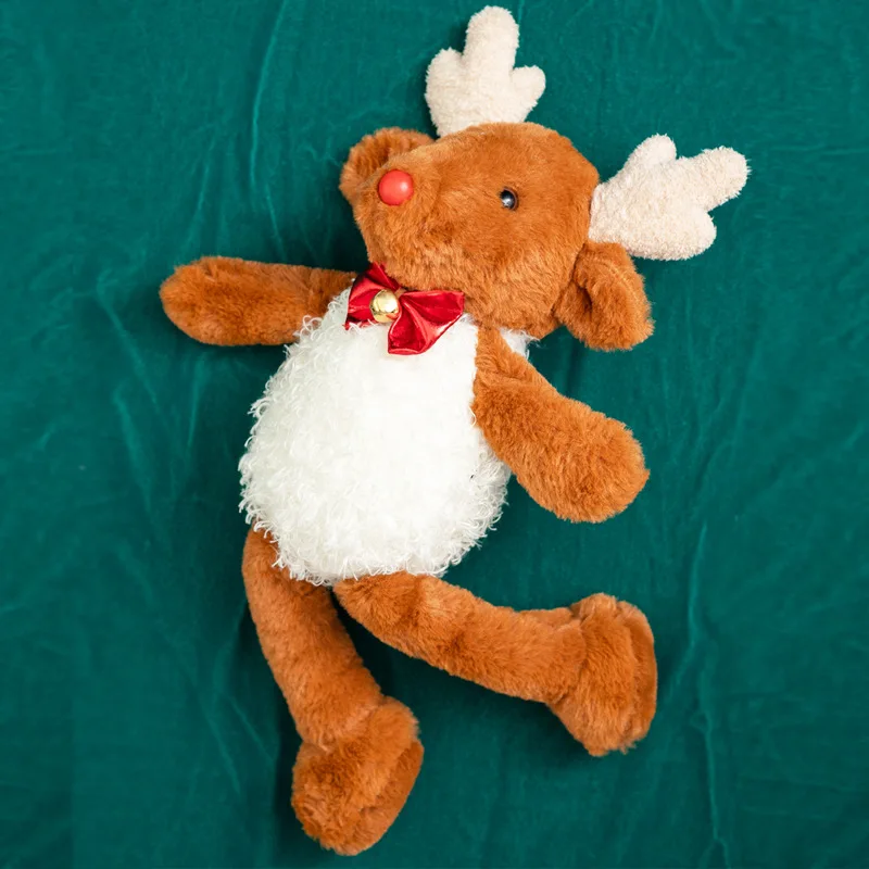 Scarf Reindeer Cute Elk Plush Doll high quality stuffed Toy Christmas Decoration soft Gift for kids - Цвет: elk