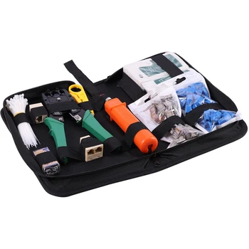 

Computer Network Tool Repair 149Pcs Network Ethernet RJ45 RJ11 Cat5 Cable T Ester Phone Lan Crimper New RJ11 RJ45
