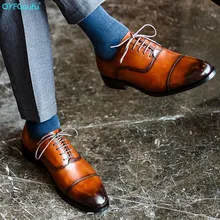 Qyfcioufu высококачественные мужские туфли из натуральной кожи