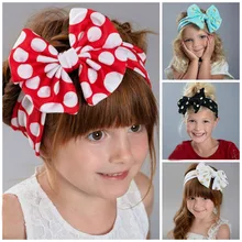 Новинка года; Стильная Детская бронзовая повязка для волос в горошек с бантом; популярные детские аксессуары для волос в европейском и американском стиле; головной убор