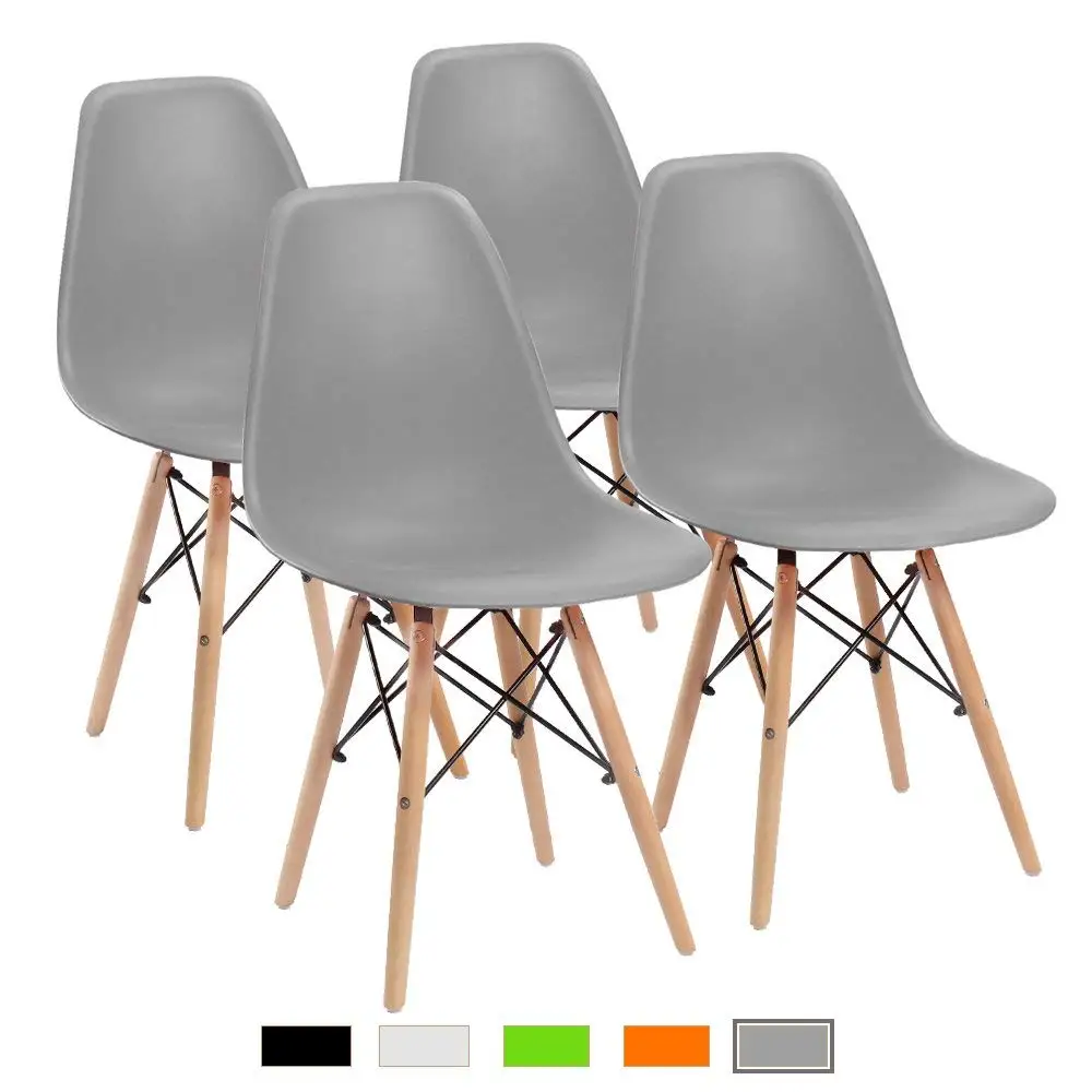 

Nordic Dining Room chairs Modern Minimalist Creative Computer Office Chair Casual Home Back Plastic Coffee Bar Chairs 4 Pcs