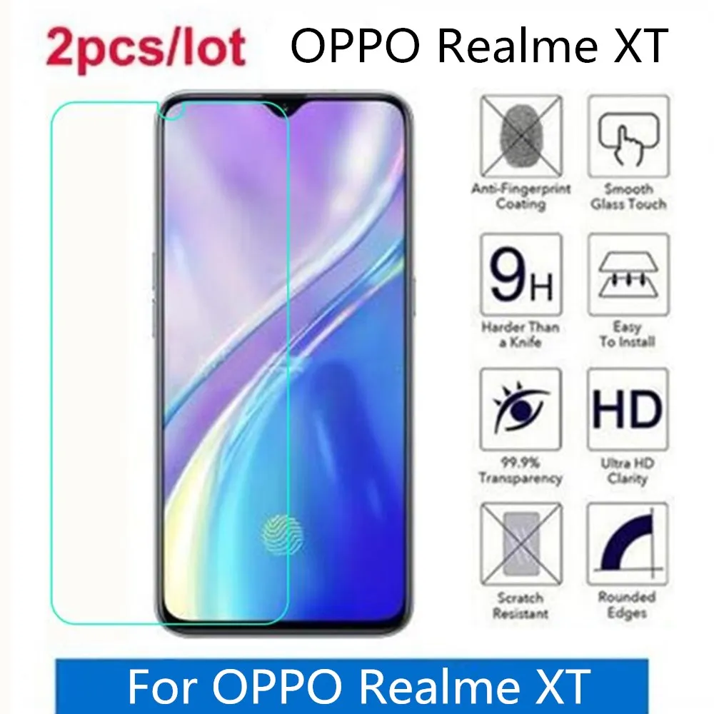 Закаленное стекло для OPPO Realme XT 2.5D Премиум Защитная пленка для экрана OPPO Realme XT защитная пленка, стекло