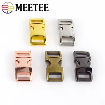 

4pcs Meetee 10mm Metal Side Release Buckles Paracord Bracelet Dog Collar Webbing Outdoor Belt for Bags Hardware Accessories