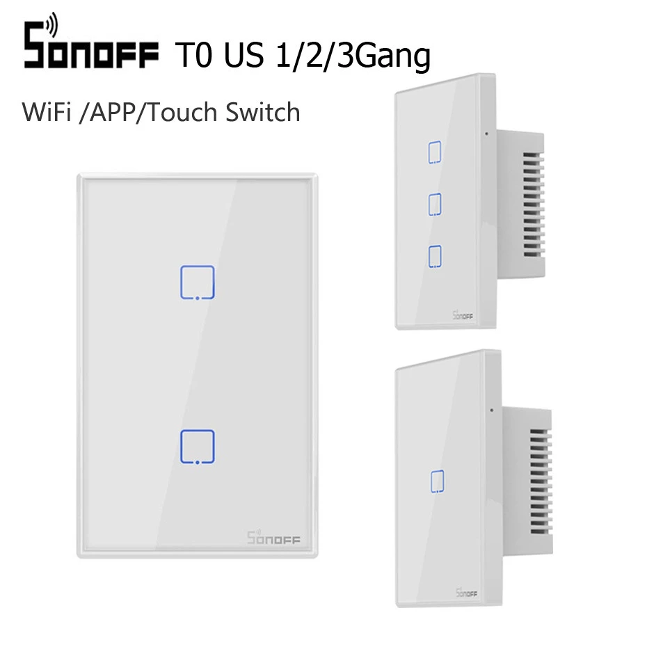 Sonoff T0 Tx Us 1/2/3 Gang Wifi / App / Touch Control Switch Smart Wall  Light Switch Panel Basic R2 Timer With Alexa Google Home - Smart Remote  Control - AliExpress