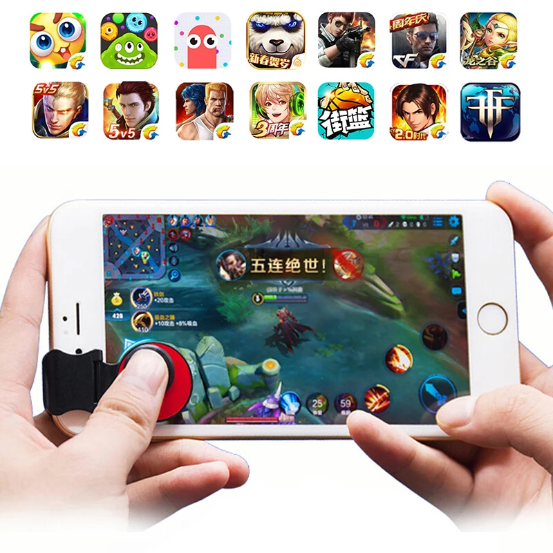 1X Mini Lightweight And Portable Fling Joystick Stretch/adjustable Mobile Game Touch Screen Joystick For Android IPhone
