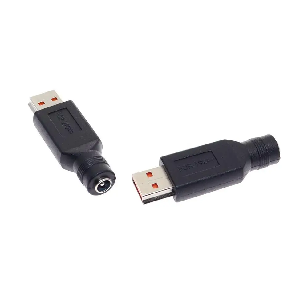DC Power 5.5x2.1mm konwerter Adapter wtyk DC żeński na USB męski złącze dla Lenovo dla Yoga 3 męski