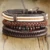 Vnox Mix 3-4Pcs/ Set Braided Wrap Leather Bracelets for Men Women Vintage Poker Charm Wooden Beads Ethnic Tribal Wristbands 15