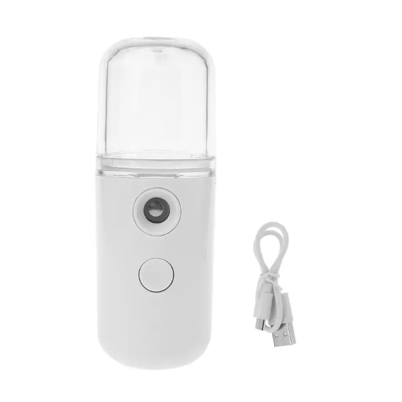 Портативный USB Перезаряжаемый нано увлажнитель охлаждающий туман распылитель аппарат для паровой нанобани лица устройство красоты - Цвет: White