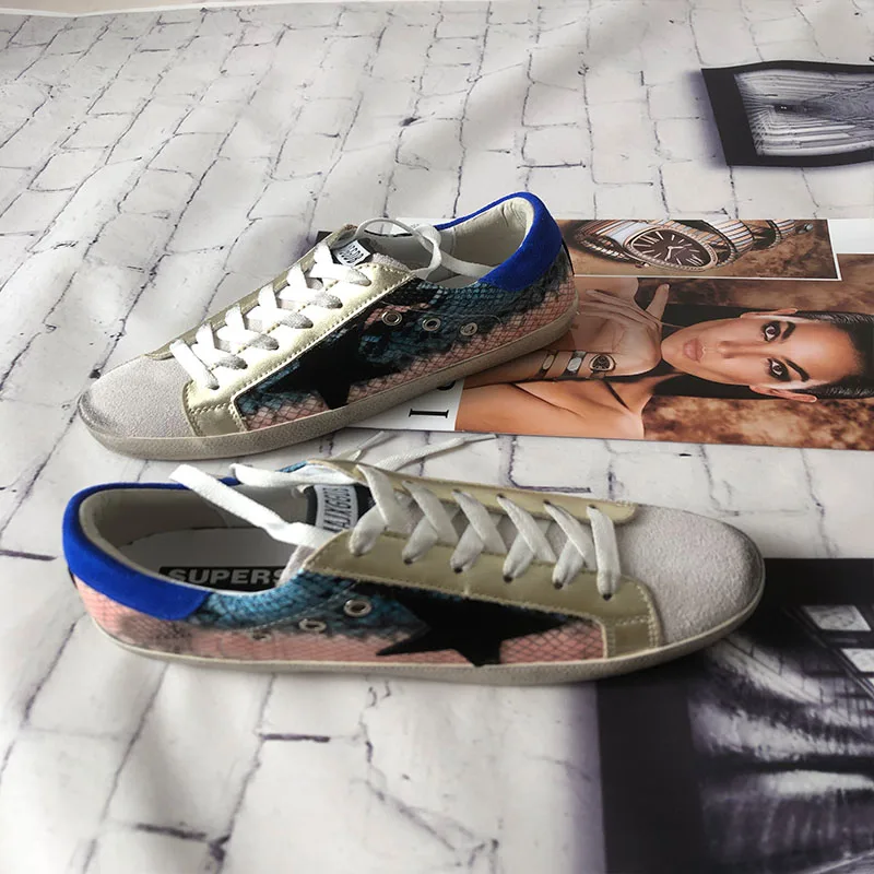 

Brand-new design,dirty shoes MAJX leather color snake lovers style shoes