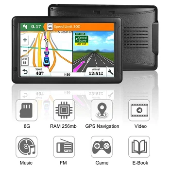 

GPS Navigation for Car - 9 Inch HD Car GPS Navigator Capacitive Big Touchscreen, Real Voice Voice Turn Indication Reminder