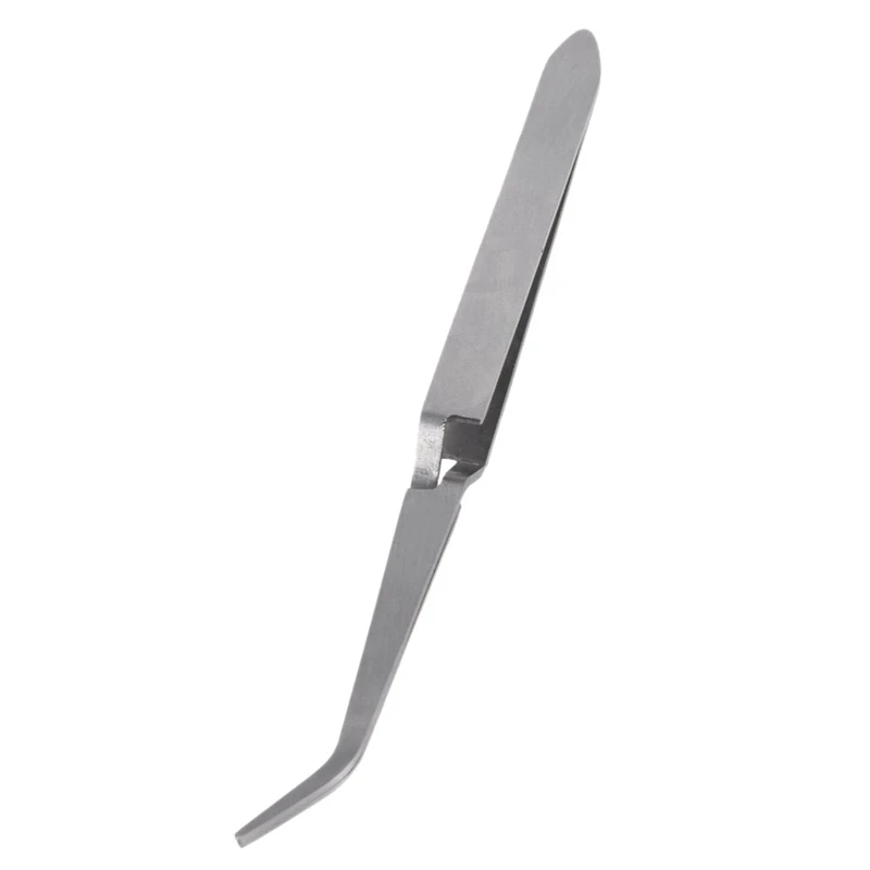 ABVP 4Pcs Professional Multi-Functions Stainless Steel Nail Shaping Self Close Holding Tweezers For UV Gel Tips C Curve Pinchers