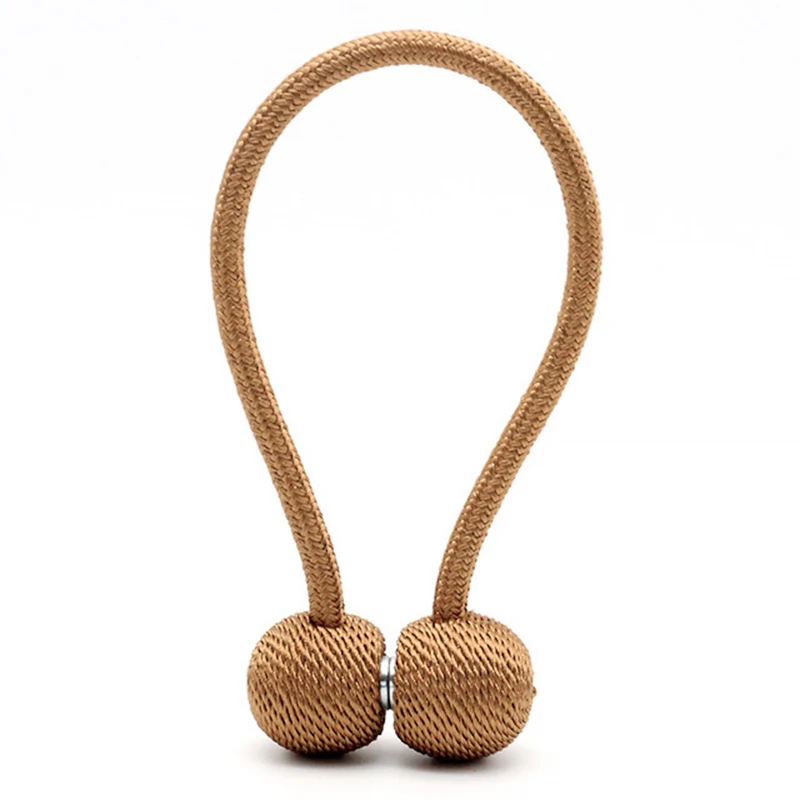 Магнитный Мяч Для занавесок Tiebacks Tie Backs Пряжка зажимы Holdbacks инструмент - Цвет: Fawn