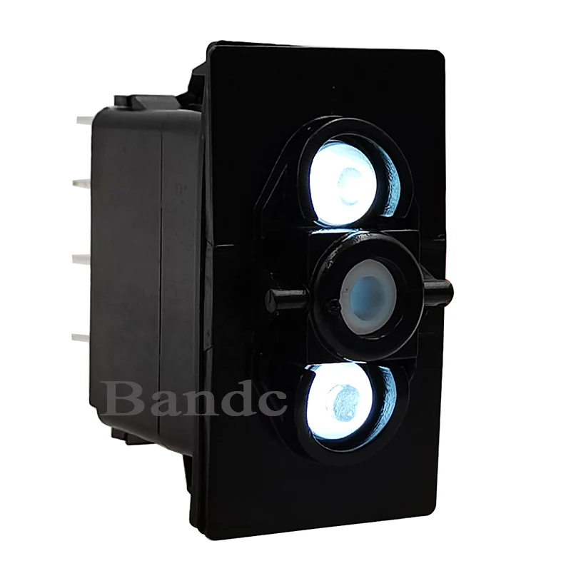 DIY-Switch-Base-Only-WHITE-Led-5P-7P-ON-OFF-ON-OFF-ON-Toggle-Switch ...