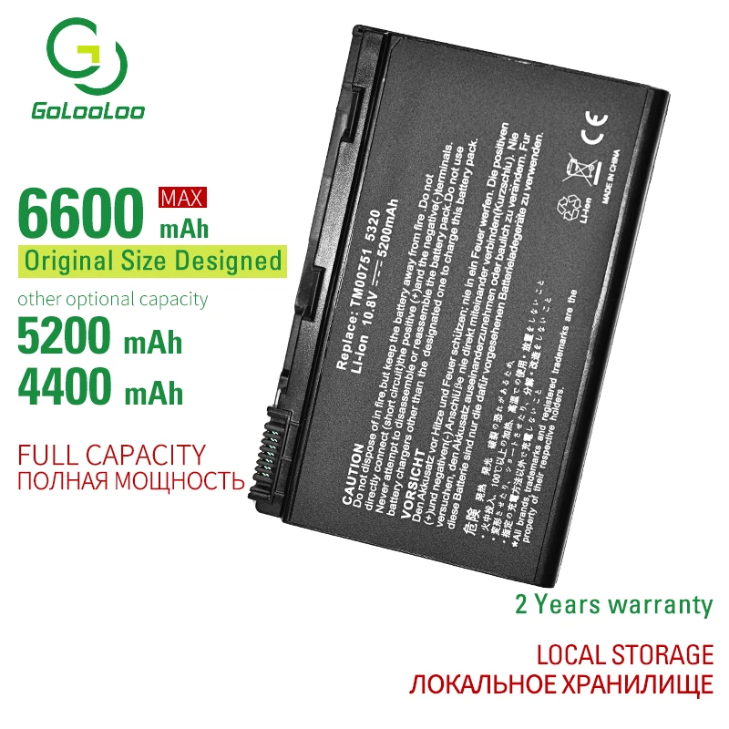 Новый аккумулятор Golooloo для ноутбука Acer 6 ячеек 10 8 5220 5235 5620 5630 7620 5320 5520 5720 5730 TM00741