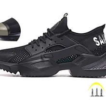 Рабочая защитная обувь; модные кроссовки; Ультра-светильник; мягкая подошва; Мужские дышащие рабочие ботинки со стальным носком; Militar Zapatos De