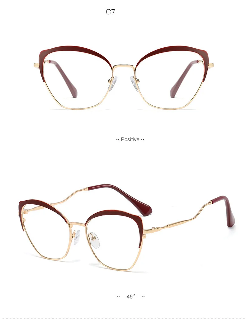 JASPEER кошачий глаз, металлическое плоское зеркало, женские роскошные брендовые дизайнерские оптические прозрачные линзы, уникальные ноги, ретро очки, оправа для близорукости, очки