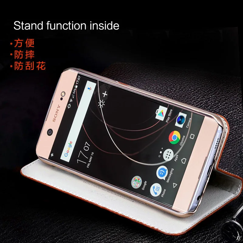 Чехол из воловьей кожи для Sony Xperia Z2 Z3 Z4 Z5 X XZ1 XZ2 XZ3 XZ4 Compact XA XA1 XA2 ultra XZ Premium xperia 5 8 10plus