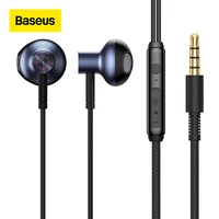 Baseus-auriculares intrauditivos H19 con cable, cascos de graves estéreo 6D de 3,5mm, con micrófono, HIFI, para Xiaomi, Samsung y Huawei