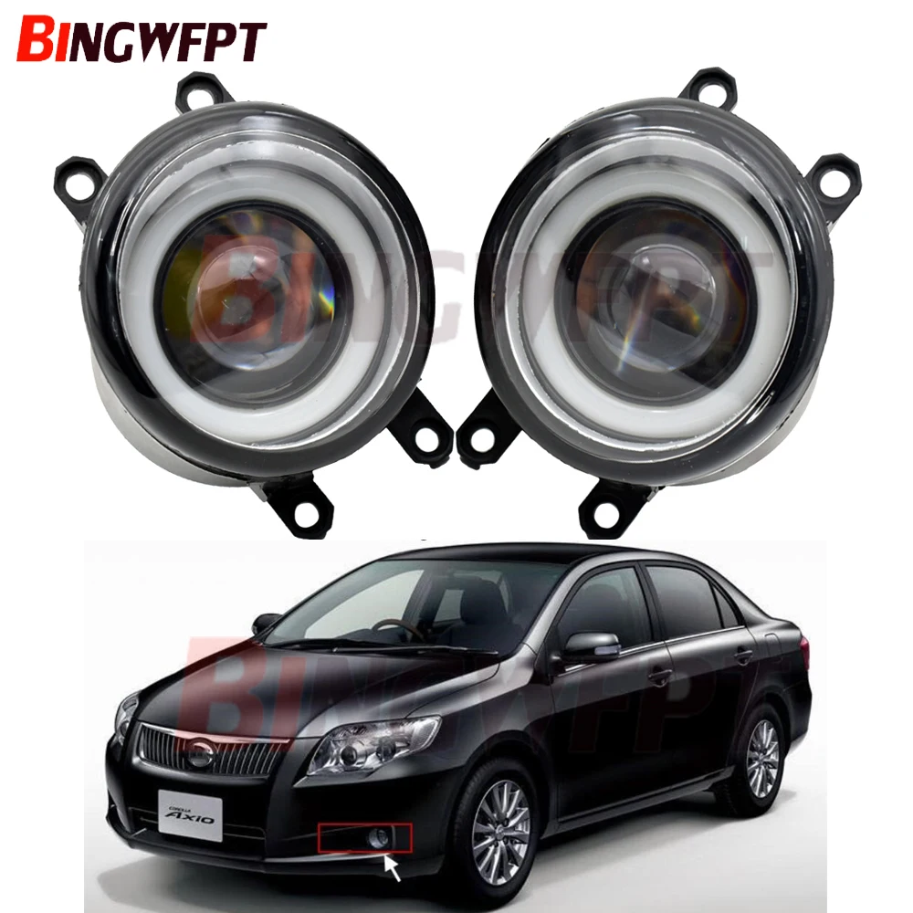 

2PCS LED Fog Light Angel Eye with lens Fog Lamp Assembly For Toyota Corolla Axio 2008-2012 For Toyota Camry Sedan MCV3 ACV3 XV3