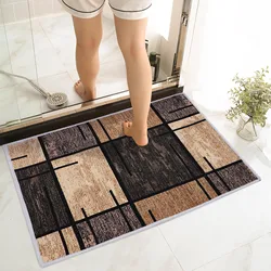 Bathroom Mat Abstract Simplicity Crystal Velvet Non-slip Floor Rug Absorbent Entrance Doormat Bathtub Side Carpet Home Décor