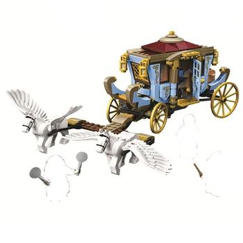 

448Pcs Academy of Magic Carriage Potter Model Building Blocks Bricks Compatible Lepininglys movie 11347 Toys for Children Gift