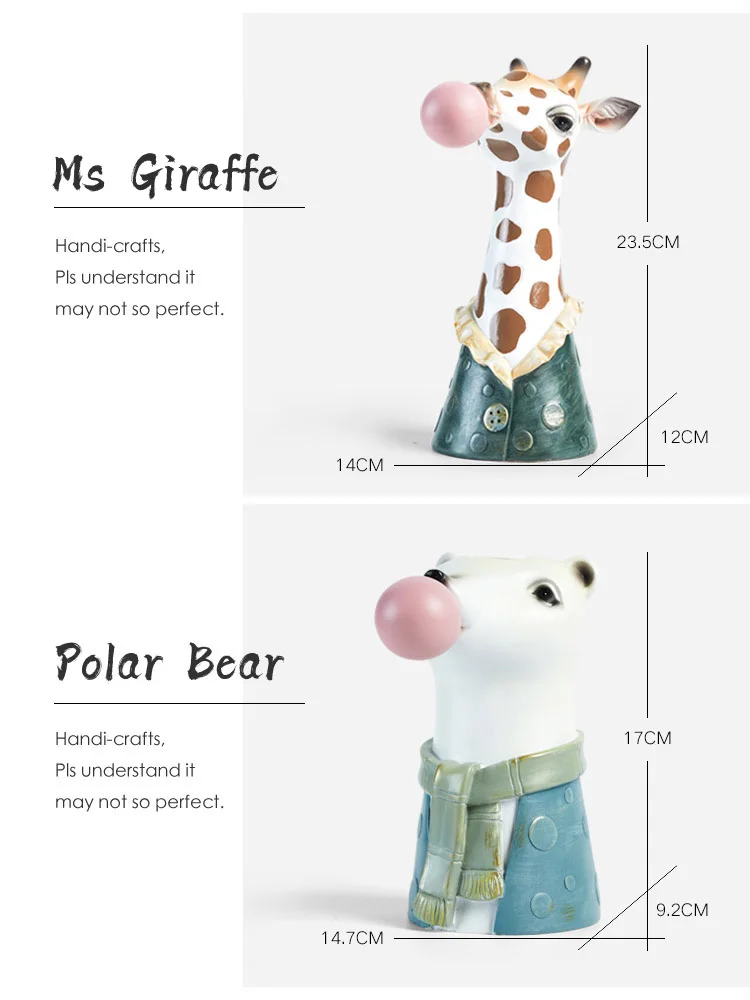 Resin Succulent Plants Flower Zebra Planter Plant Pot Vases Basket Lovely Animal Head Vase for Home Decor 4