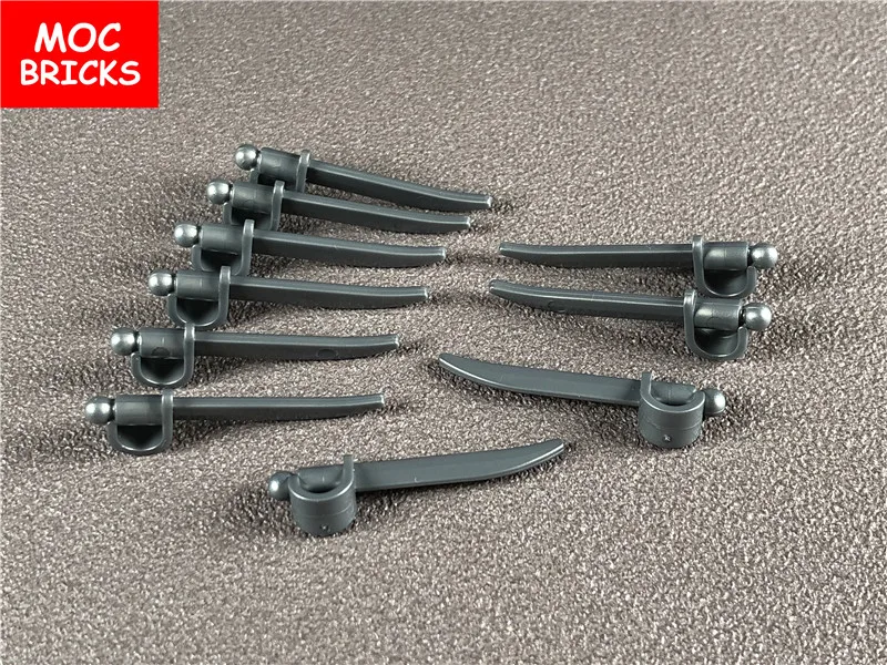 

10pcs/lot MOC Bricks DIY Figure parts Weapon Knife Cutter Sword Tool fit with 2530 Building Blocks Toys for children Xmas Gifts