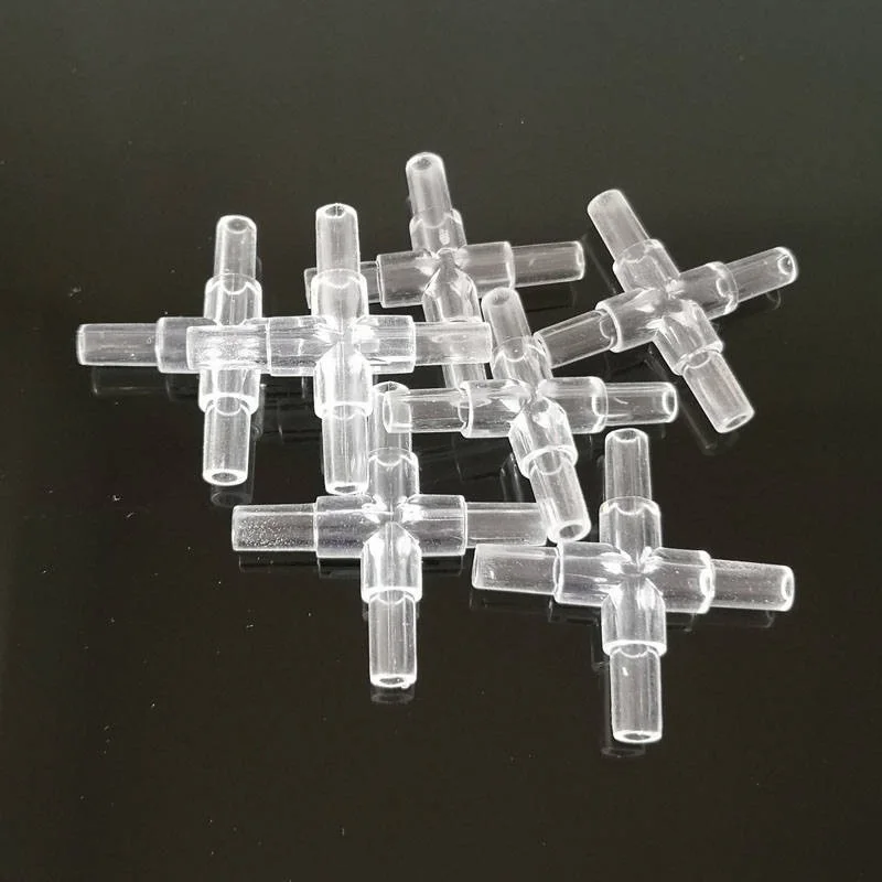 10PCS 4mm Aquarium Airline Tubing Connectors Plastic Inline Valve  Hoses Joints Tee/Cross/Elbow/Y Shaped Air Pump Accessories 5