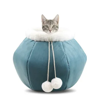 

Pet Cat Bed House Pet Collapsible Nest Soft Warm Dual Function Bed Warm Sleeping Bag Cat Hideway For Cold Weather 2020