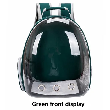 

New Portable Full Transparent Pet Backpack Three Holes Breathable Dog Cat Outdoor Travel Packbag Zipper Mesh Pet Out Bag