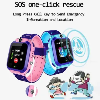 

Q12 Smart Watch Waterproof Kids Baby Watch Antil-lost SOS Call Location Finder 2G SIM Card Position Children's Gift Voice Chat