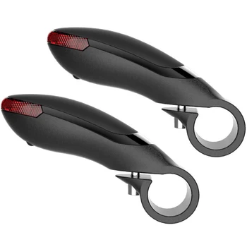 

1pair Waterproof MTB Bicycle Grips with Turn Warning Light Road Bike Bright Light Handlebar Ends Aluminum Alloy Horn Handlebar