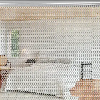 

90x214.5cm Aluminium Metal Chain Strip Curtain Fly Pest Insect Control Decoration Door Screen Roller Blind Curtain Connector