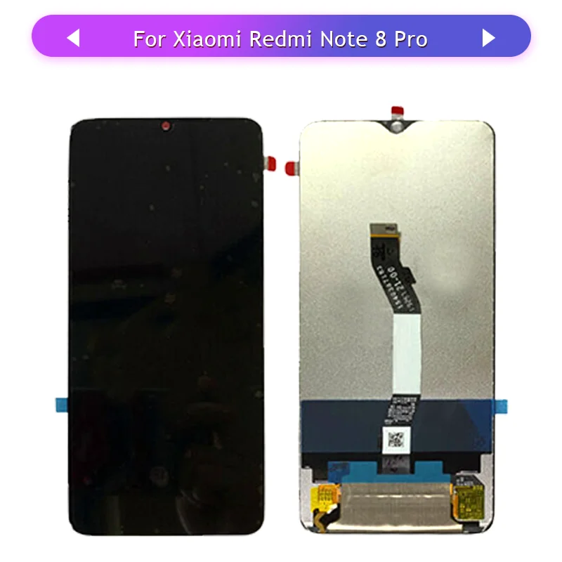 5 шт. для Xiaomi Redmi note 8 note8 ЖК-дисплей кодирующий преобразователь сенсорного экрана в сборе запасные части для Redmi note 8 pro ЖК-экран - Цвет: Note 8 pro black