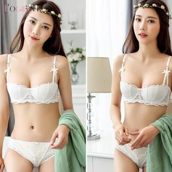 

Logirlve New Women's underwear Set Lace Sexy Push-up Bra And Panty Sets Comfortable Brassiere Embroidery Cotton Lingerie set