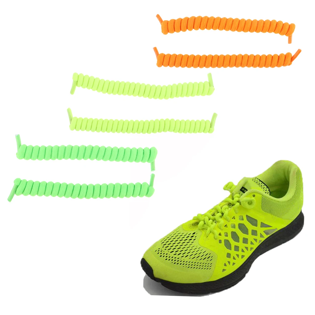 3pairs/pack No Tie Elastic Shoe Strings Shoelaces Lazy Spring Shoe Laces for Men Women