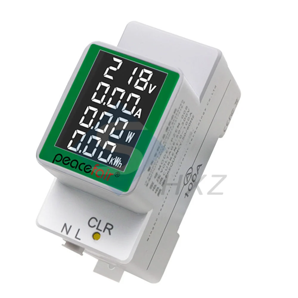 Ac 50300v 100a Din Rail Power Energy Meter Electronic Kwh Meter Wattmeter Multi Digital Ammeter