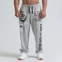 

New Running Jogging Pants Men Cotton Soft Bodybuilding Joggers Sweatpants Harem Long Trousers Gym Fitness Sport Training Pants