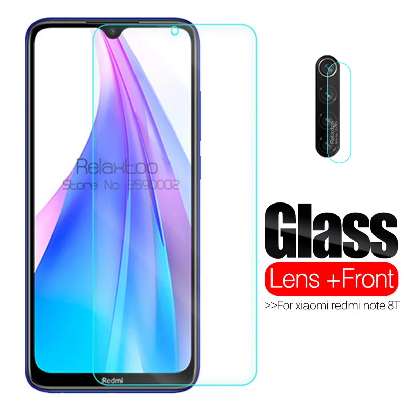 Защитное стекло 2 в 1 для xiaomi redmi note 8 T защита экрана объектива камеры закаленное t 8t