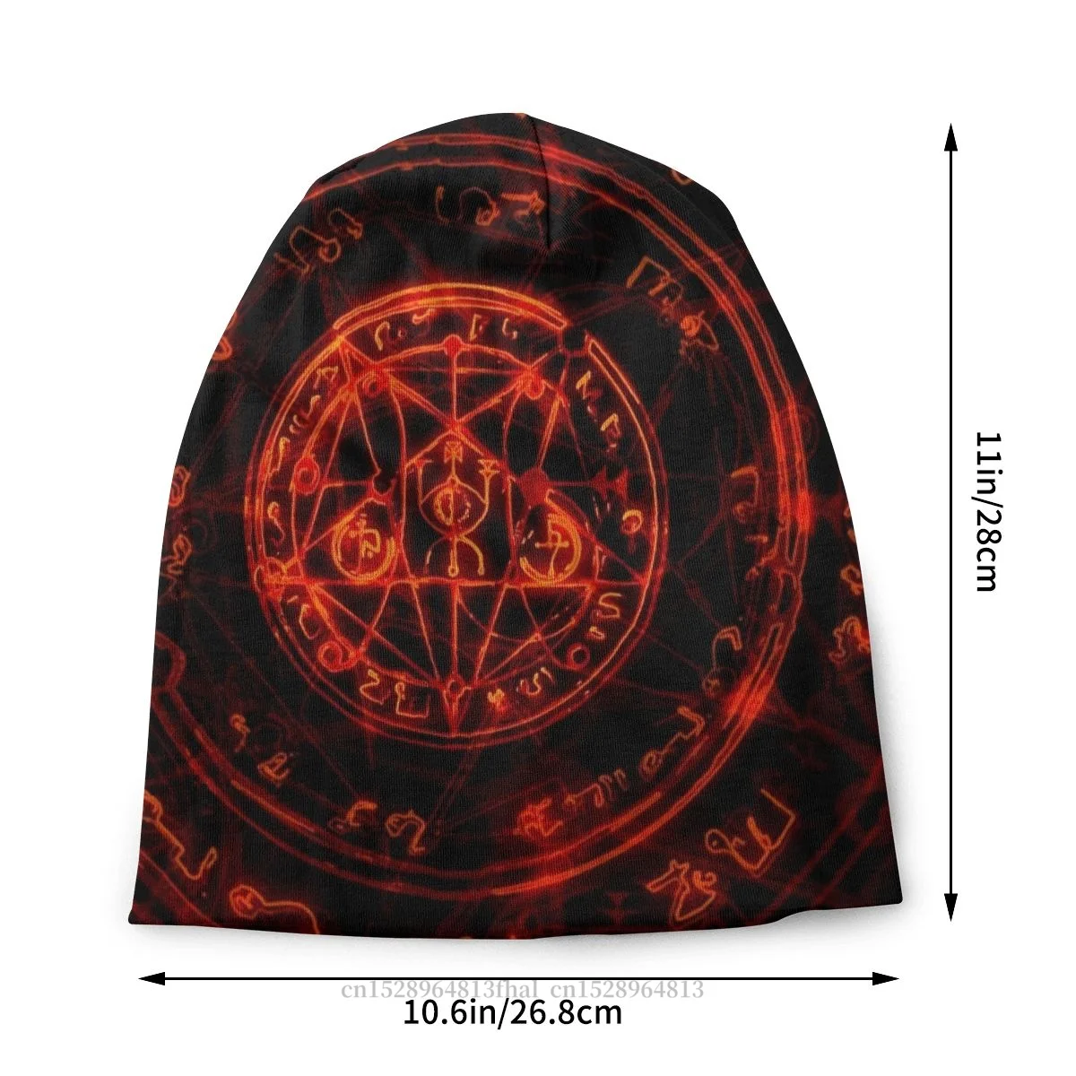 Goth Gothic Devil Skullies Beanies Caps Baphomet Knitted Hat Winter Warm Bonnet Hats Men Women\'s Hip Hop Ski Cap