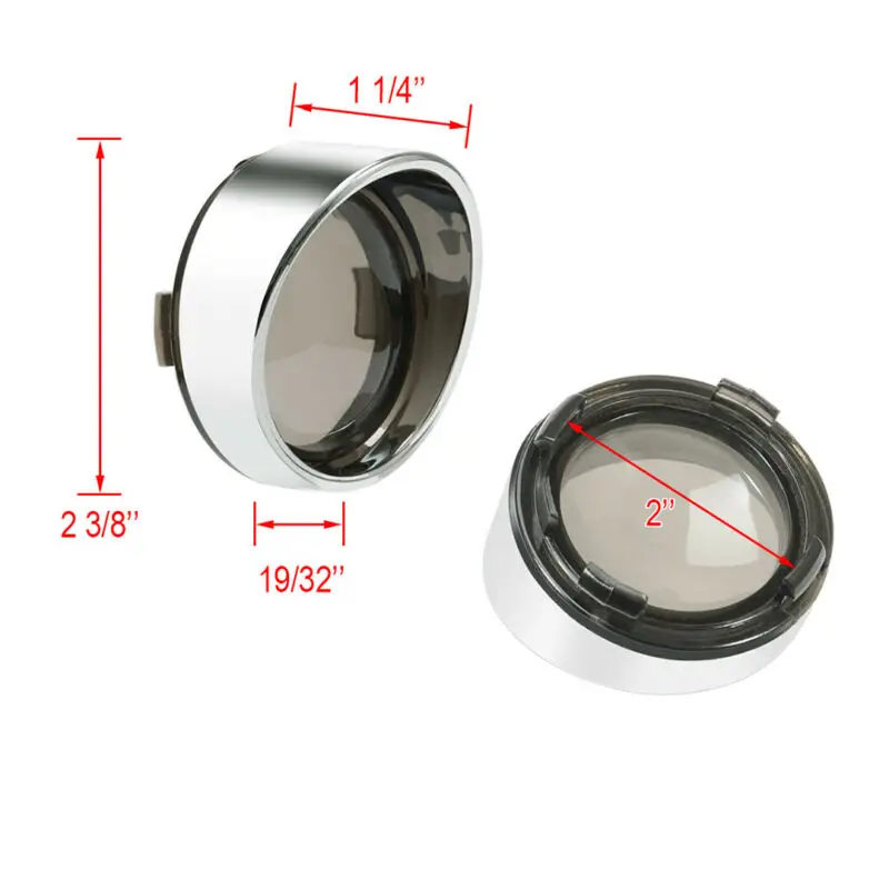 

2pc Light Lens Cover 2pcs 2* Turn Signal Light Lens Cover For Harley Softail