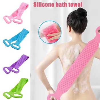 

Durable Non-toxic Wear-resistant Unisex Bath Towel Bath Silicone Muddy Sponge Scrubber OCT998