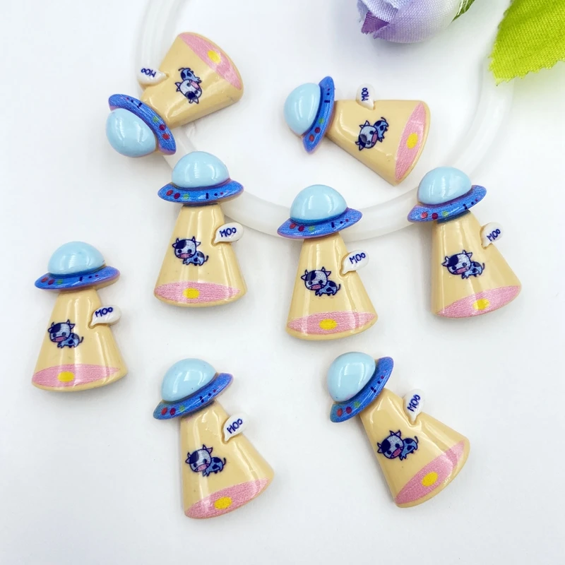 10pcs/lot kawaii resin Cute Mini UFO flatback cabochons For Hair Bow Centers DIY Scrapbooking Decor C25 10pcs/lot kawaii resin Cute Mini UFO flatback cabochons For Hair Bow Centers DIY Scrapbooking Decor C25