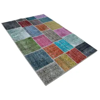 

142x202 Cm Multicolor Handmade Patchwork Rug-5x7 Ft