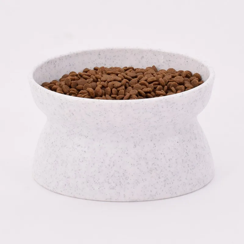 

Pet Raised Plastic Bowl Adult Cat Food Water Bowl Protecting Cervical Pet Feeder Bowl Indoor Cat Kitten Care Feeding Bowls