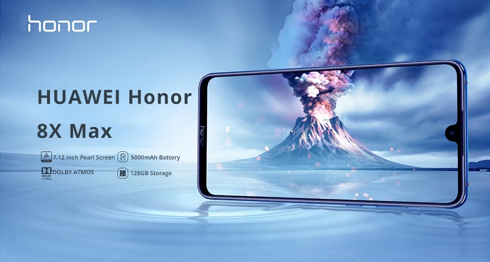 Honor 8X Max 7,12 дюймовый мобильный телефон 4900 мАч батарея Смартфон Android 8,1 16 МП камера Google Play несколько языков