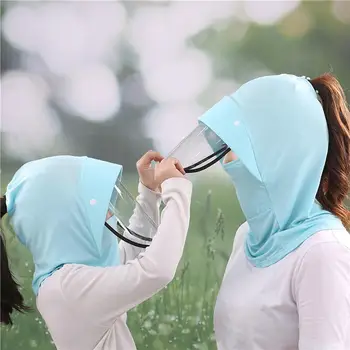 

Kid Adult Removable Anti-Spitting Sunproof Neck Face Shield Cover Protective Hat Anti Droplet Face Covering Mask Visor Shield