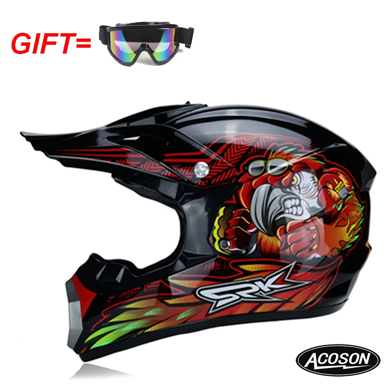 Motorcycle cross helmet for motorcycle helmet down MTB DH off road motorcycle cross racing helmet point with goggles