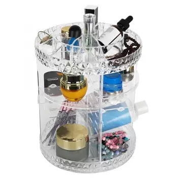 

Acrylic Transparent Box Rotating Nail Art Tool Storage Box Multilayer Cosmetics Organizer Nail Polish Organizer Manicure Stand