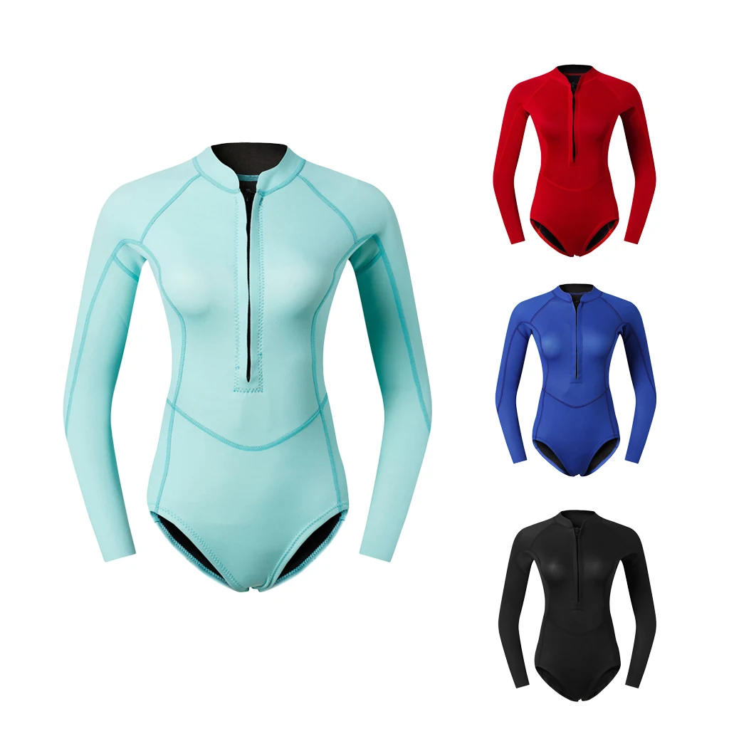 

UV Protection (UPF 50+ ) Women Wetsuit Breathable Skinny Winter Swimwear One Piece Rash Guard Swimming Briefs